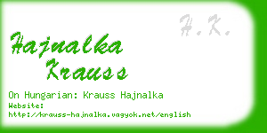 hajnalka krauss business card